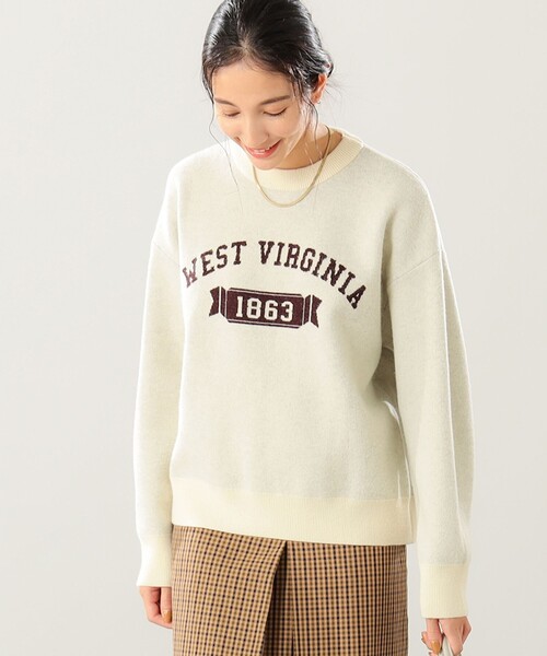 B:MING by BEAMS(ビーミングバイビームス)の「B:MING by BEAMS / ロゴ ジャカード ニット(ニット/セーター・レディース・ライトグレー/ネイビー/ホワイト系その他5・ONE SIZE)」の7枚目の写真