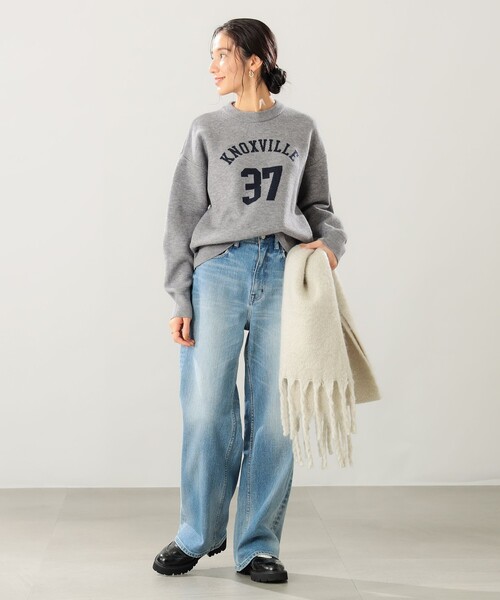 B:MING by BEAMS(ビーミングバイビームス)の「B:MING by BEAMS / ロゴ ジャカード ニット(ニット/セーター・レディース・ライトグレー/ネイビー/ホワイト系その他5・ONE SIZE)」の10枚目の写真