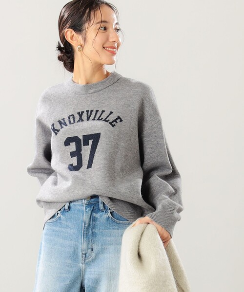 B:MING by BEAMS(ビーミングバイビームス)の「B:MING by BEAMS / ロゴ ジャカード ニット(ニット/セーター・レディース・ライトグレー/ネイビー/ホワイト系その他5・ONE SIZE)」の11枚目の写真