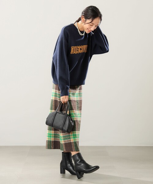 B:MING by BEAMS(ビーミングバイビームス)の「B:MING by BEAMS / ロゴ ジャカード ニット(ニット/セーター・レディース・ライトグレー/ネイビー/ホワイト系その他5・ONE SIZE)」の14枚目の写真