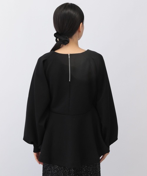 A part by（アパートバイ）の「ダンボールペプラムプルオーバー_長袖/（Tシャツ/カットソー・レディース・アイボリー/ブラック・FREE）」の14枚目の写真