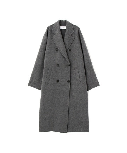 【エトレトウキョウ】ウールチェスターコート ロング M 茶 ダブルブレスト ETRE TOKYO（エトレトウキョウ）の「ダブルブレストリバーロングコート
