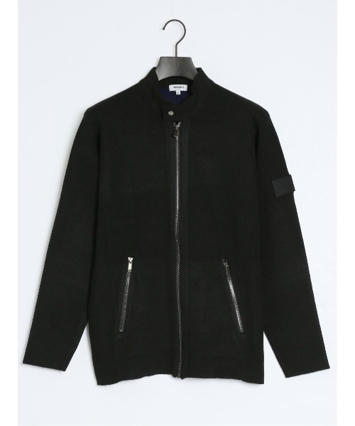 renoma HOMME（レノマオム）の「レノマ オム ライダース ニットアウター（カーディガン/ボレロ・メンズ・ブラック/ベージュ・LARGE/X-LARGE/MEDIUM）」の6枚目の写真