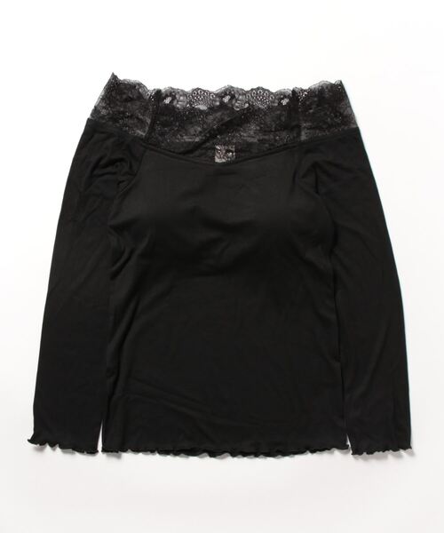 apres jour clair(アプレジュールクレア)の「【apres jour clair】カップ付きオフショルインナー【ZOZOTOWN限定アイテム】(Tシャツ/カットソー・レディース・アイボリー/ブラック・フリー/X-LARGE)」の9枚目の写真