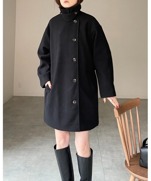 ◆美品◆クードシャンス◆女優ウールロングコート◆チャコールグレー◆S◆ベルト付き She's Closet（シーズクローゼット）の「フェイクウール3WAY