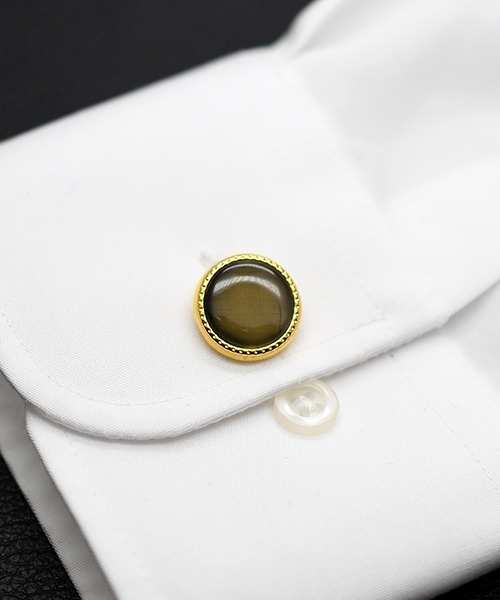 Fun & Daily（ファンアンドデイリー）の「F&D : カラーストーンカフリンクス（カフリンクス・メンズ・ホワイト/グリーン/レッド/ブラック・FREE）」の3枚目の写真