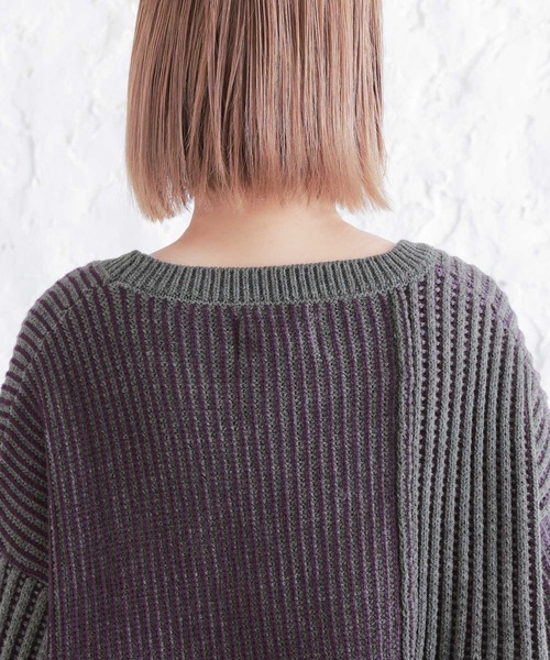 osharewalker（オシャレウォーカー）の「『2重臼ミックスニット』（ニット/セーター・レディース・ブラック/杢グレー・FREE）」の11枚目の写真