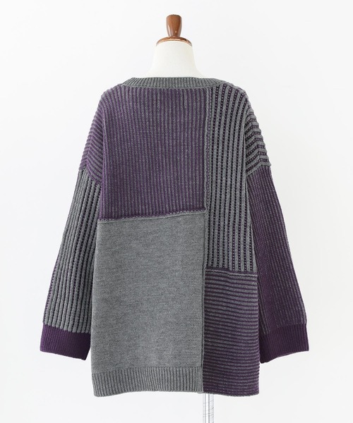osharewalker（オシャレウォーカー）の「『2重臼ミックスニット』（ニット/セーター・レディース・ブラック/杢グレー・FREE）」の14枚目の写真