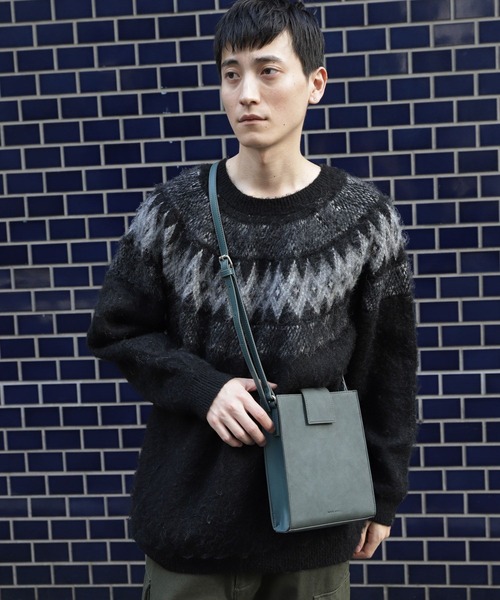 niko and...（ニコアンド）の「ベルト付きスクエアショルダーバッグ（ショルダーバッグ・メンズ・ブルー/ブラック/オフホワイト・FREE）」の22枚目の写真