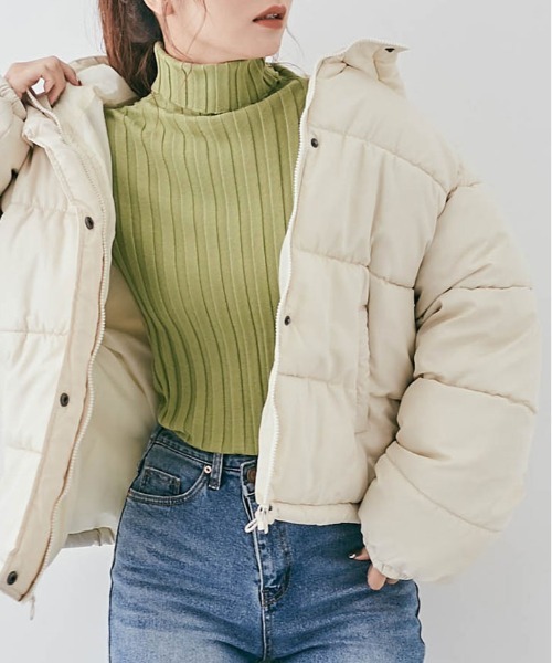 kirakiraShop（キラキラショップ）の「シンプル タートル リブ ニット（ニット/セーター・レディース・パープル/ホワイト/ブルー/ネイビー/ブラウン/オリーブ/ベージュ/アイボリー/グレー/ブラック/モカ・FREE）」の18枚目の写真