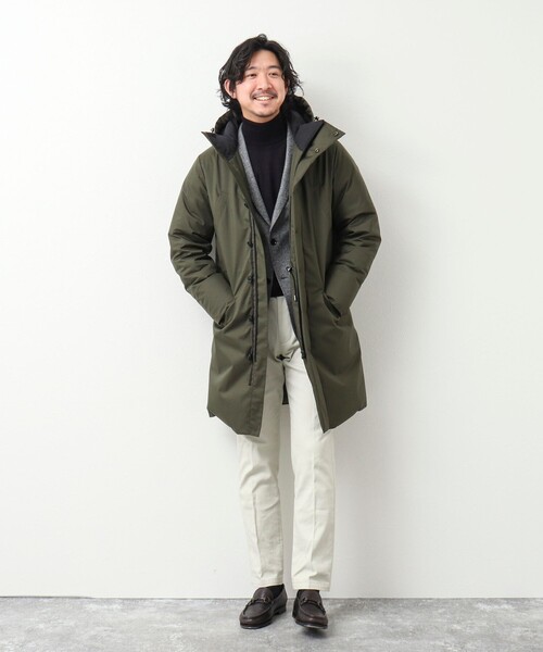 【売り切り！】 NOLLEY'S ベージュ フード付きダウンジャケット ノーリーズ Nolley's ダウンジャケット アウター フード付き