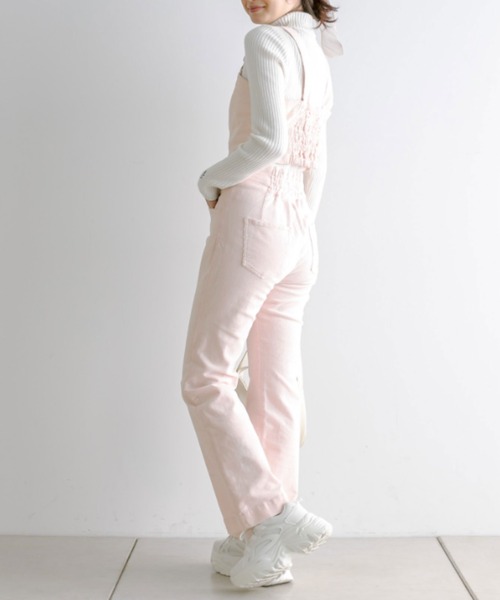 OLIVE des OLIVE（オリーブデオリーブ）の「マルチWAYセンターホックサロペット　1041090040（サロペット/オーバーオール・レディース・ケミカルウォッシュ/ピンク・FREE）」の4枚目の写真