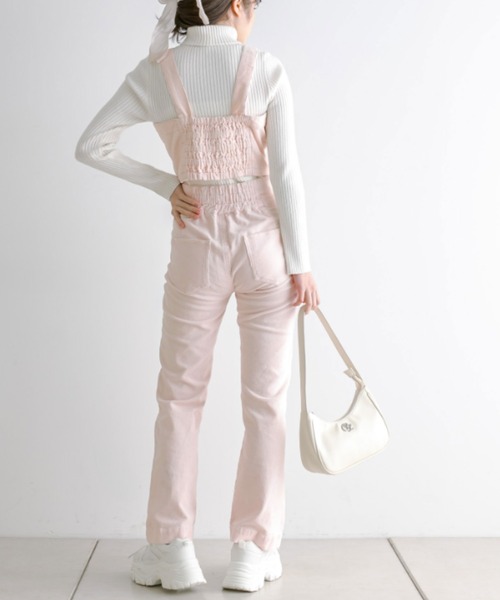 OLIVE des OLIVE（オリーブデオリーブ）の「マルチWAYセンターホックサロペット　1041090040（サロペット/オーバーオール・レディース・ケミカルウォッシュ/ピンク・FREE）」の10枚目の写真