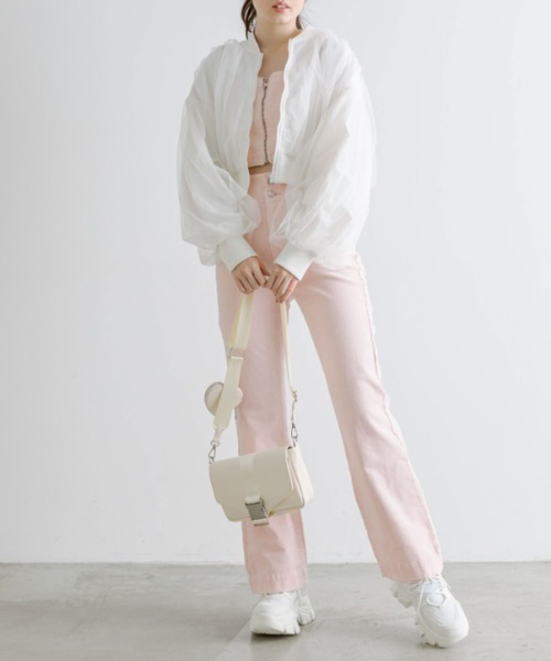 OLIVE des OLIVE（オリーブデオリーブ）の「マルチWAYセンターホックサロペット　1041090040（サロペット/オーバーオール・レディース・ケミカルウォッシュ/ピンク・FREE）」の6枚目の写真