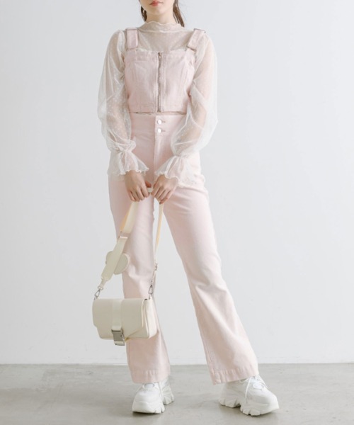 OLIVE des OLIVE（オリーブデオリーブ）の「マルチWAYセンターホックサロペット　1041090040（サロペット/オーバーオール・レディース・ケミカルウォッシュ/ピンク・FREE）」の14枚目の写真