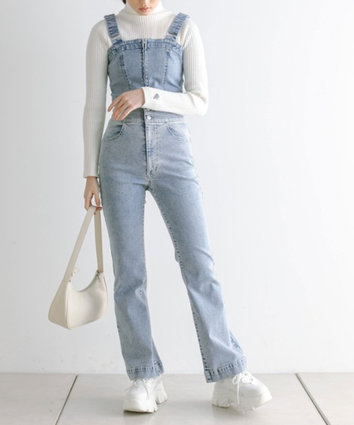 OLIVE des OLIVE（オリーブデオリーブ）の「マルチWAYセンターホックサロペット　1041090040（サロペット/オーバーオール・レディース・ケミカルウォッシュ/ピンク・FREE）」の16枚目の写真