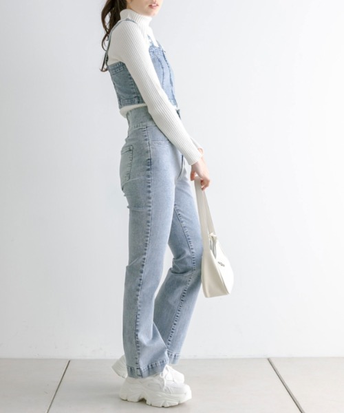 OLIVE des OLIVE（オリーブデオリーブ）の「マルチWAYセンターホックサロペット　1041090040（サロペット/オーバーオール・レディース・ケミカルウォッシュ/ピンク・FREE）」の15枚目の写真