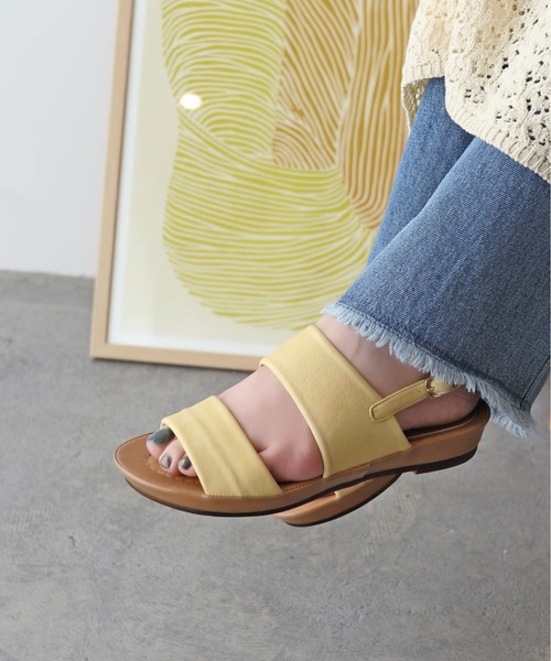 MODE KAORI（モードカオリ）の「ストラッププラットサンダル/35746（サンダル・レディース・イエロー/ベージュ系その他/ブラック・L/S/M/XL）」の22枚目の写真