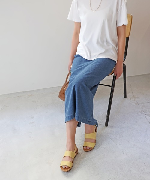 MODE KAORI（モードカオリ）の「ストラッププラットサンダル/35746（サンダル・レディース・イエロー/ベージュ系その他/ブラック・L/S/M/XL）」の18枚目の写真