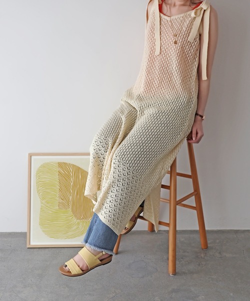 MODE KAORI（モードカオリ）の「ストラッププラットサンダル/35746（サンダル・レディース・イエロー/ベージュ系その他/ブラック・L/S/M/XL）」の17枚目の写真