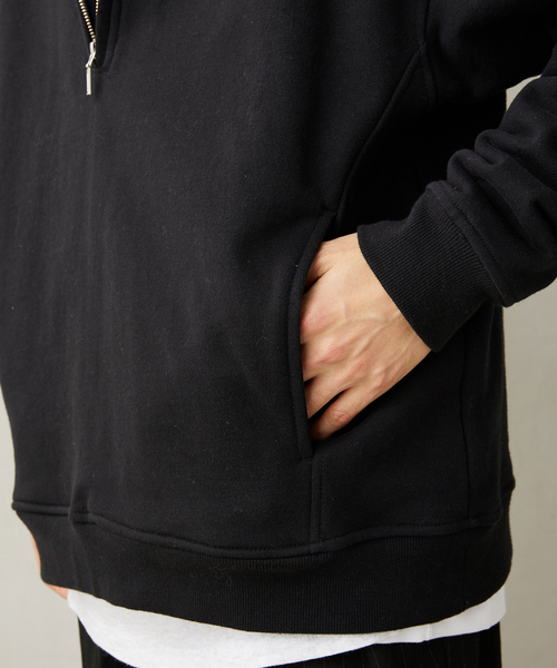 JOURNAL STANDARD relume（ジャーナルスタンダード　レリューム）の「【relume SPORTS WEAR】 ヘビーウェイトハーフジップスウェット（Tシャツ/カットソー・メンズ・ブラック/ライトグレー/アイボリー・LARGE/MEDIUM）」の6枚目の写真
