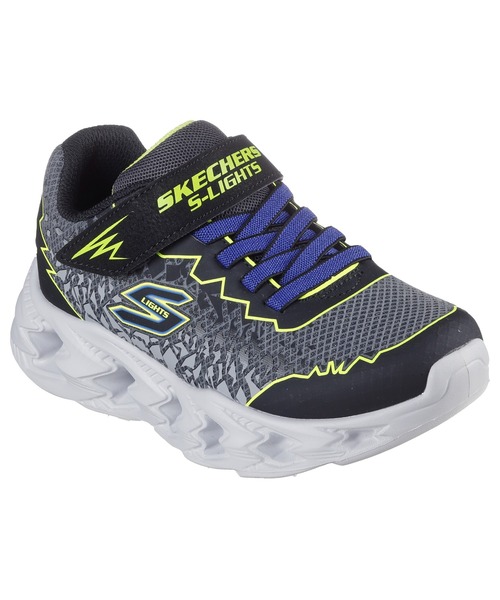 SKECHERS(スケッチャーズ)の「SKECHERS S LIGHTS: VORTEX 2.0 - ZORENTO / スケッチャーズ エスライツ : ヴォルテクス 2.0 - ゾレント(スニーカー・キッズ・レッド/ブラック×イエロー/ブルー・17cm/18cm/19cm/20cm/21cm/22cm/23cm)」の2枚目の写真