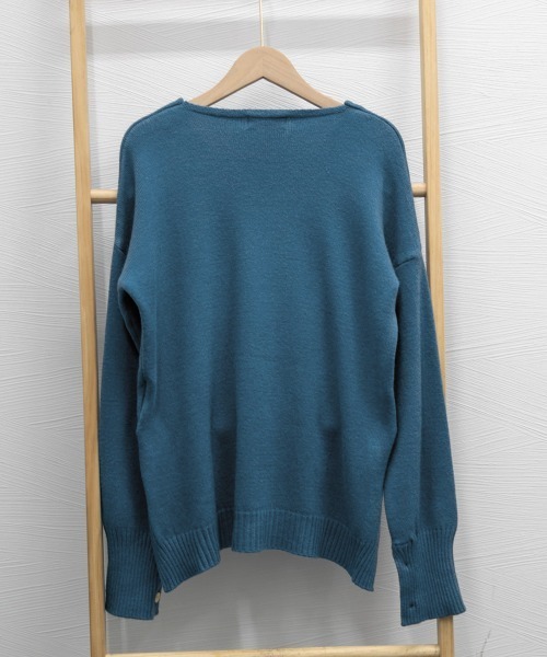 Miniministore(ミニミニストア)の「vネックニットトップス レディース 秋冬(ニット/セーター・レディース・イエロー/オフホワイト/ピンク/ブルー/ミント・FREE)」の21枚目の写真