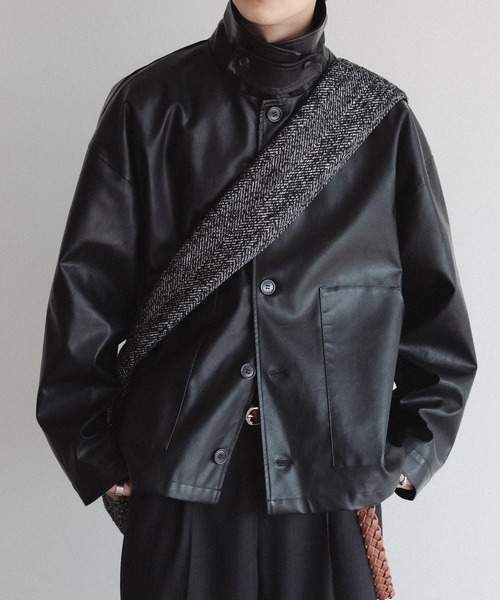 epnok（エプノック）の「ツイードライクビッグショルダーバッグ（ショルダーバッグ・メンズ・ブラウン/ブラック・ONE SIZE）」の3枚目の写真