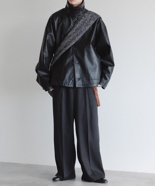 epnok（エプノック）の「ツイードライクビッグショルダーバッグ（ショルダーバッグ・メンズ・ブラウン/ブラック・ONE SIZE）」の7枚目の写真