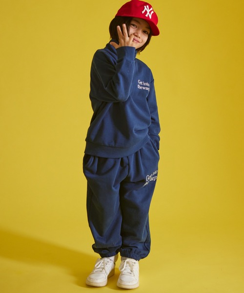 PAIRMANON STREET(ペアマノンストリート)の「【PAIRMANON STREET】 【SET UP着用可】 裏毛 胸刺繍 エンブロイダリー ハーフジップ 長袖 トレーナー(スウェット・キッズ・ホワイト/グレー/ネイビー/ブラック・120/110/100/90/130/140/150)」の17枚目の写真