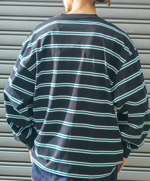 ELEMENT(エレメント)の「ELEMENT メンズ STRAIGHT LS ロンT/エレメント長袖ボーダーロンT(Tシャツ/カットソー・メンズ・ホワイト/ブラック/グレー/グリーン・X-LARGE/LARGE/MEDIUM)」の14枚目の写真