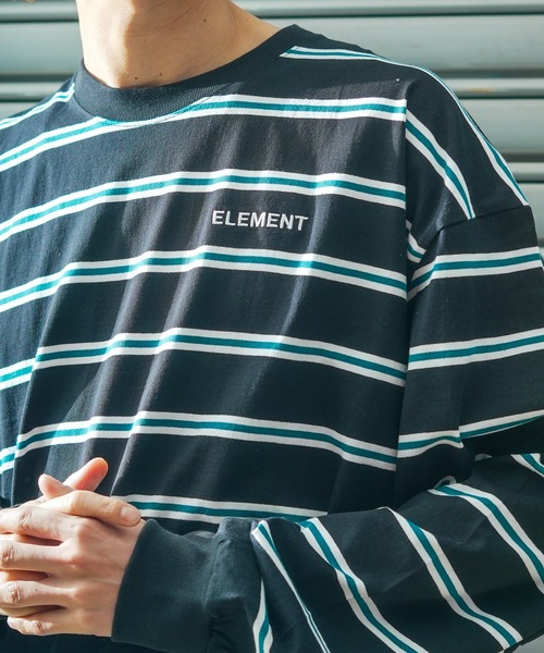 ELEMENT(エレメント)の「ELEMENT メンズ STRAIGHT LS ロンT/エレメント長袖ボーダーロンT(Tシャツ/カットソー・メンズ・ホワイト/ブラック/グレー/グリーン・X-LARGE/LARGE/MEDIUM)」の15枚目の写真