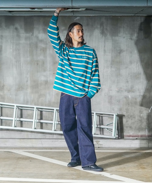 Argue Cultur ロンTコントラストカラー厚手長袖ゆるストリート 楽天市場】ロンT ロングTシャツ メンズ トップス 長袖 無地 丸首