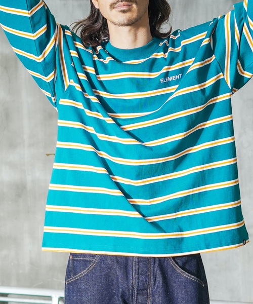 古着 ボーダー スウェット ロンT シャツ cityboy 1点物◇USA製ボーダーGOODWEARグッドウェア長袖ロンTシャツ古着