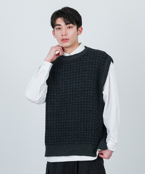 JUNRED（ジュンレッド）の「ツイードベスト（ベスト・メンズ・チャコールグレー/オリーブ/グリーン・S/M/L）」の12枚目の写真