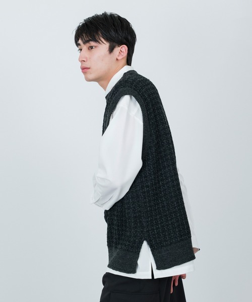 JUNRED（ジュンレッド）の「ツイードベスト（ベスト・メンズ・チャコールグレー/オリーブ/グリーン・S/M/L）」の13枚目の写真