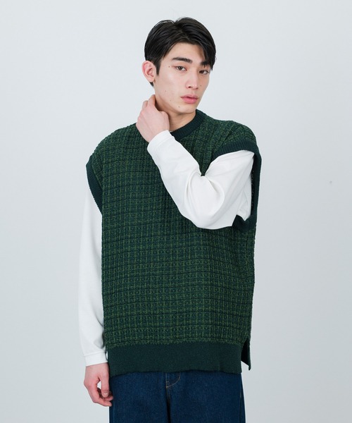 JUNRED（ジュンレッド）の「ツイードベスト（ベスト・メンズ・チャコールグレー/オリーブ/グリーン・S/M/L）」の15枚目の写真