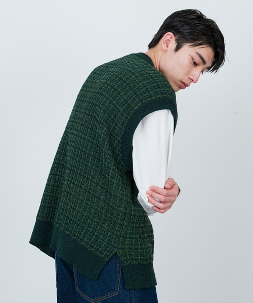 JUNRED（ジュンレッド）の「ツイードベスト（ベスト・メンズ・チャコールグレー/オリーブ/グリーン・S/M/L）」の16枚目の写真