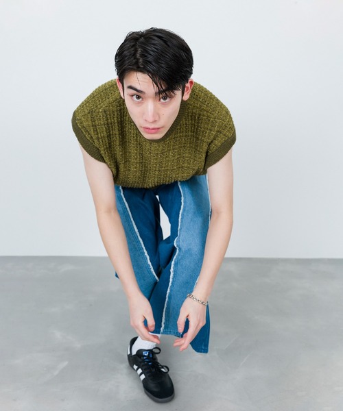 JUNRED（ジュンレッド）の「ツイードベスト（ベスト・メンズ・チャコールグレー/オリーブ/グリーン・S/M/L）」の19枚目の写真