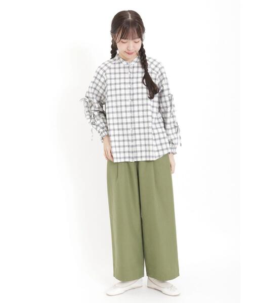 Samansa Mos2（サマンサ モスモス）の「タックゆるストレートパンツ（その他パンツ・レディース・ベージュ/グリーン/ブラック/グレー・F）」の20枚目の写真