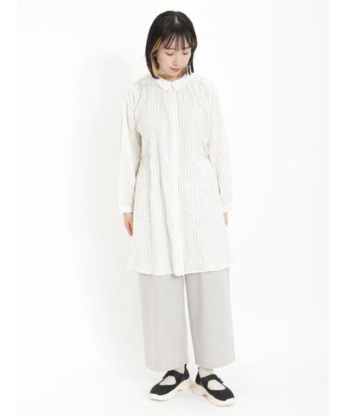 Samansa Mos2（サマンサ モスモス）の「タックゆるストレートパンツ（その他パンツ・レディース・ベージュ/グリーン/ブラック/グレー・F）」の11枚目の写真