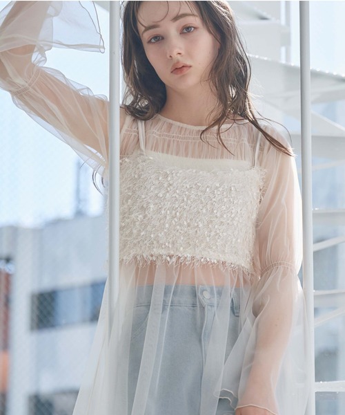 archives(アルシーヴ)の「フェザービスチェ(ベスト・レディース・グレー/アイボリー/ピンクベージュ/オフホワイト・MEDIUM)」の7枚目の写真