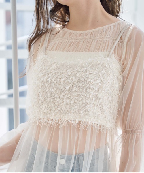 archives(アルシーヴ)の「フェザービスチェ(ベスト・レディース・グレー/アイボリー/ピンクベージュ/オフホワイト・MEDIUM)」の11枚目の写真