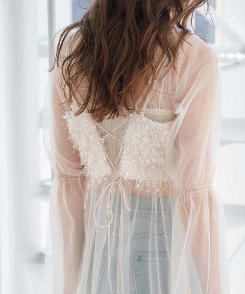 archives(アルシーヴ)の「フェザービスチェ(ベスト・レディース・グレー/アイボリー/ピンクベージュ/オフホワイト・MEDIUM)」の12枚目の写真