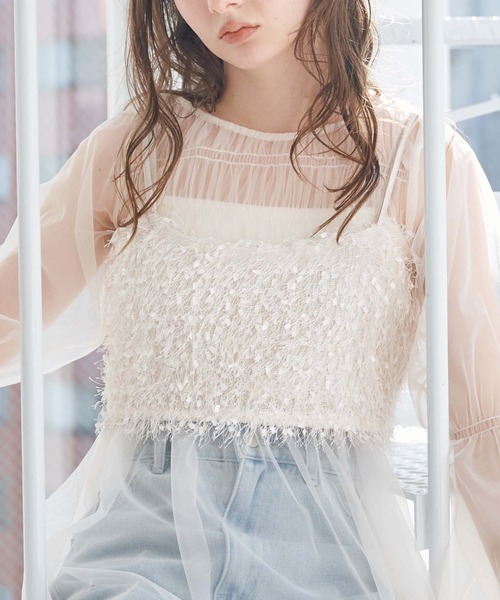 archives(アルシーヴ)の「フェザービスチェ(ベスト・レディース・グレー/アイボリー/ピンクベージュ/オフホワイト・MEDIUM)」の10枚目の写真