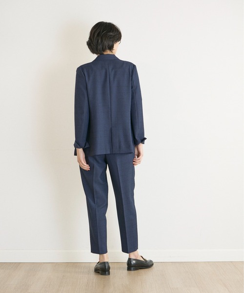 INED CLARO（イネドクラロ）の「【洗えるセットアップ】シャドーブロックチェック柄ジャケット（スーツジャケット・レディース・ベージュ/ネイビー・7号/9号/11号）」の20枚目の写真