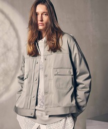 《UNISEX》Triacetate Dress-Over 2nd Jacket/トリアセテートドレスオーバーGジャン【MAISON SPECIAL/メゾンスペシャル】■セットアップ対応■