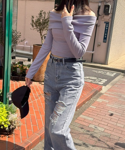 Miniministore(ミニミニストア)の「ダメージデニムパンツ クラッシュジーンズ(デニムパンツ・レディース・インディゴブルー/サックスブルー・S/M/XL/L)」の21枚目の写真