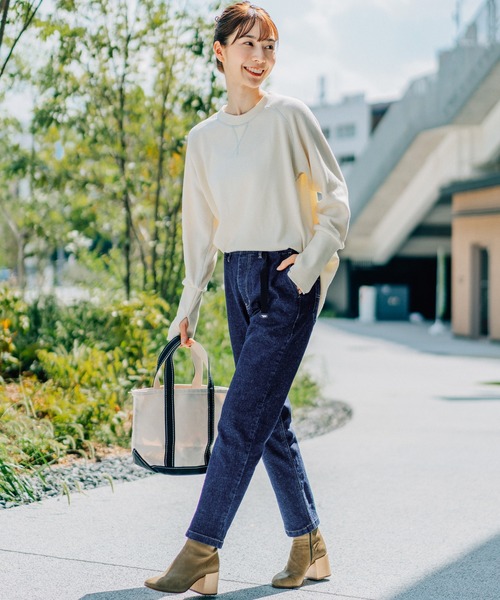 KRIFF MAYER Lady's Collection（クリフメイヤーレディースコレクション）の「クライミングデニムナローパンツ（デニムパンツ・レディース・ダークブルー/ネイビー/ライトブルー・MEDIUM/LARGE）」の6枚目の写真