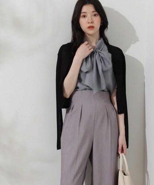 PROPORTION BODY DRESSING（プロポーションボディドレッシング）の「シアーリブショートカーディガン / 1214174300（カーディガン/ボレロ・レディース・ベージュ/ブラック/レッド/イエロー/ホワイト系その他・FREE）」の10枚目の写真